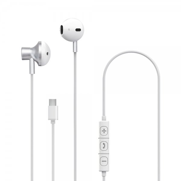 Xqisit Hodetelefoner USB-C Earphones Hvit