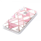 Huawei Y6 2019 Deksel Marmor Hvit Rosa
