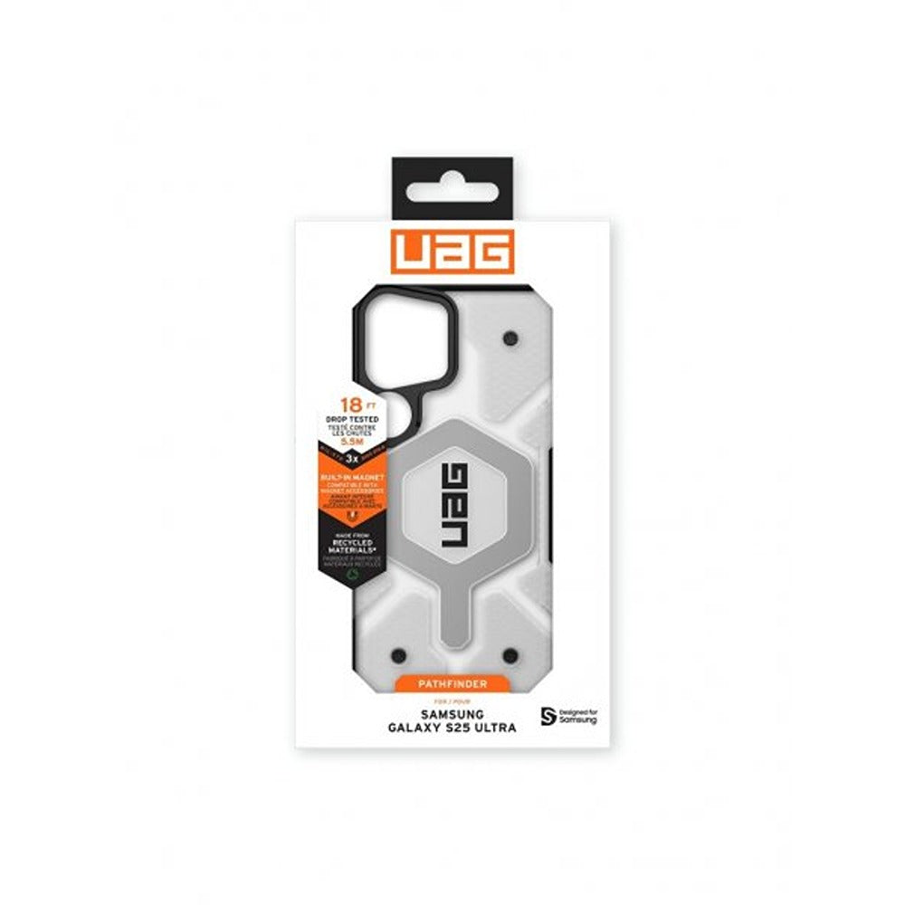 Urban Armor Gear (UAG) Samsung Galaxy S25 Ultra Deksel Pathfinder Clear MagSafe Ice/Silver