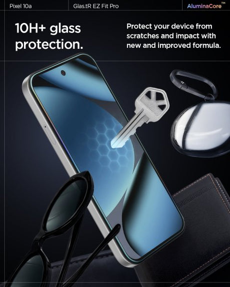 Spigen Google Pixel 10a Skjermbeskytter GLAS.tR EZ Fit Pro 2-pakning