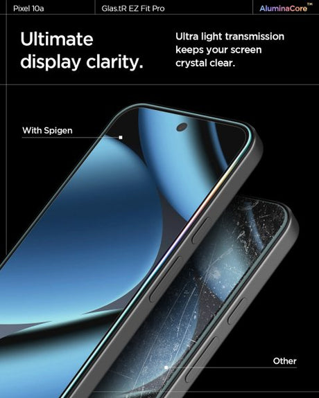 Spigen Google Pixel 10a Skjermbeskytter GLAS.tR EZ Fit Pro 2-pakning
