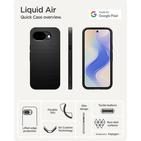 Spigen Google Pixel 10a Deksel Liquid Air Matte Black