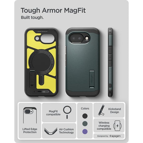 Spigen Google Pixel 10a Deksel Tough Armor MagFit Abyss Green