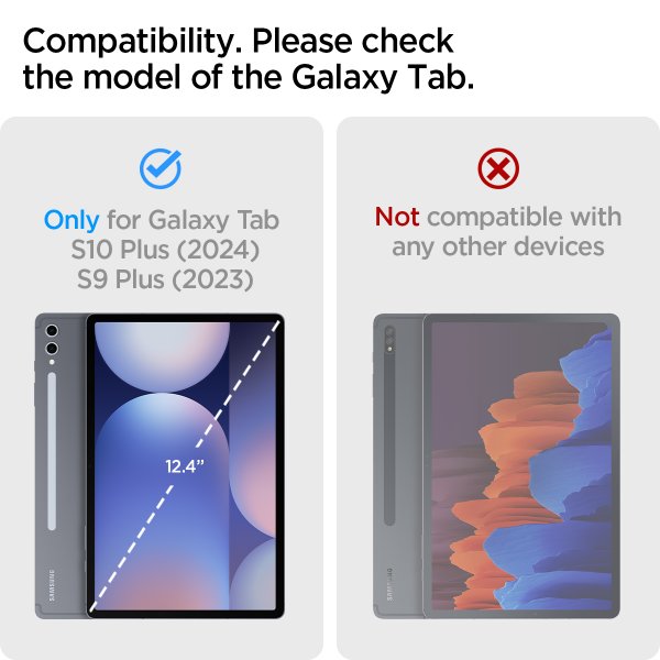 Spigen Samsung Galaxy Tab S9 Plus/Galaxy Tab S10 Plus Deksel Tough Armor Pro Svart