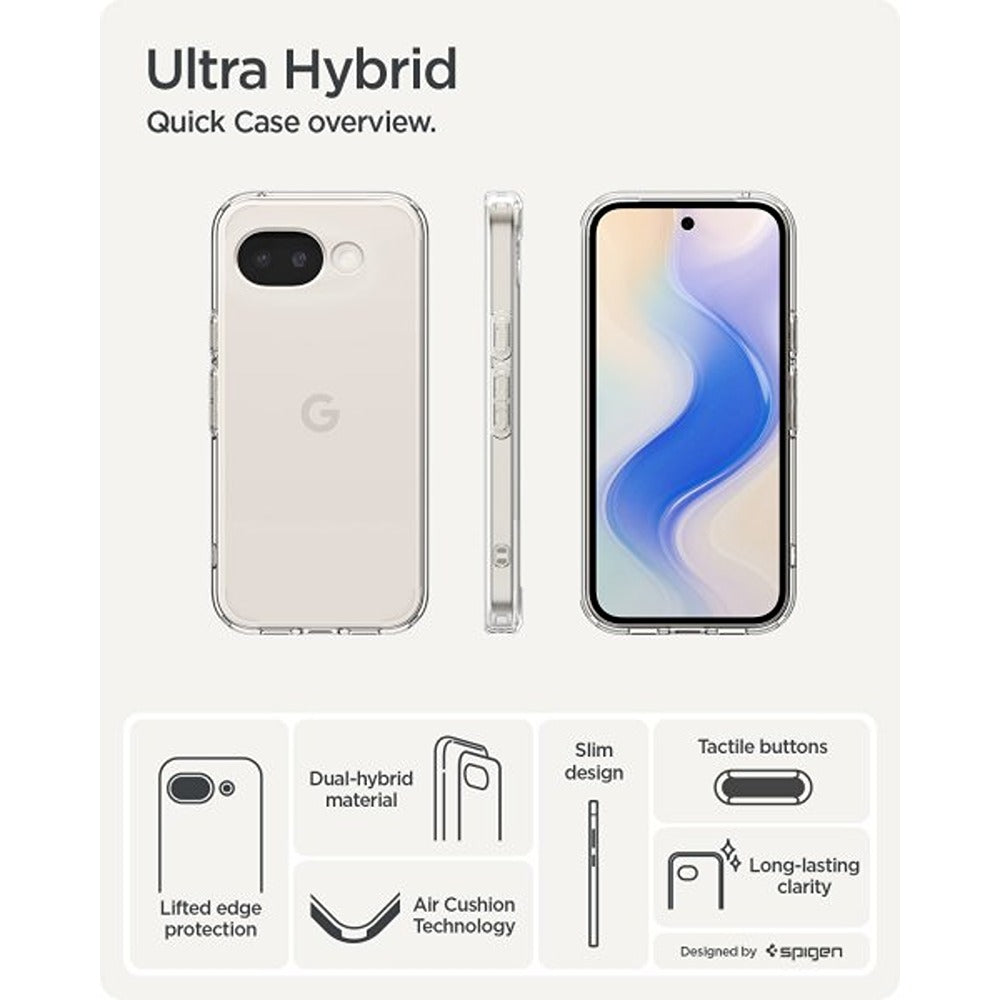 Spigen Google Pixel 10a Deksel Ultra Hybrid Crystal Clear