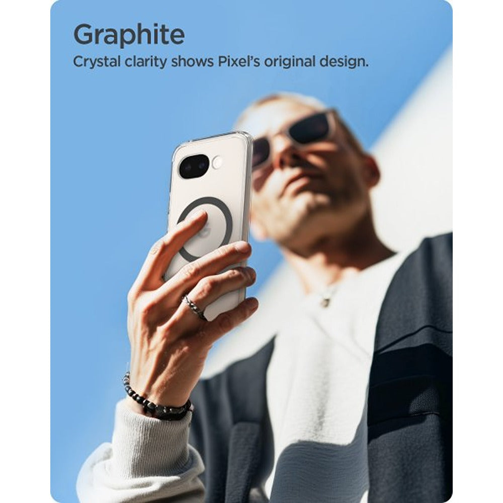 Spigen Google Pixel 10a Deksel Ultra Hybrid MagFit Clear Graphite