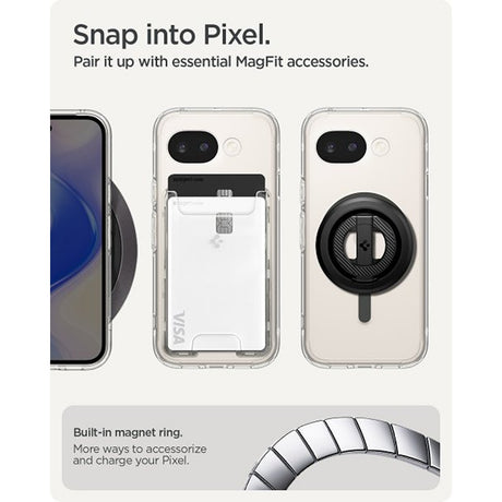 Spigen Google Pixel 10a Deksel Ultra Hybrid MagFit Clear Graphite