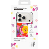 Ideal of Sweden iPhone 13/14/15/16e/17e Deksel Clear Case MagSafe Tropical Floral