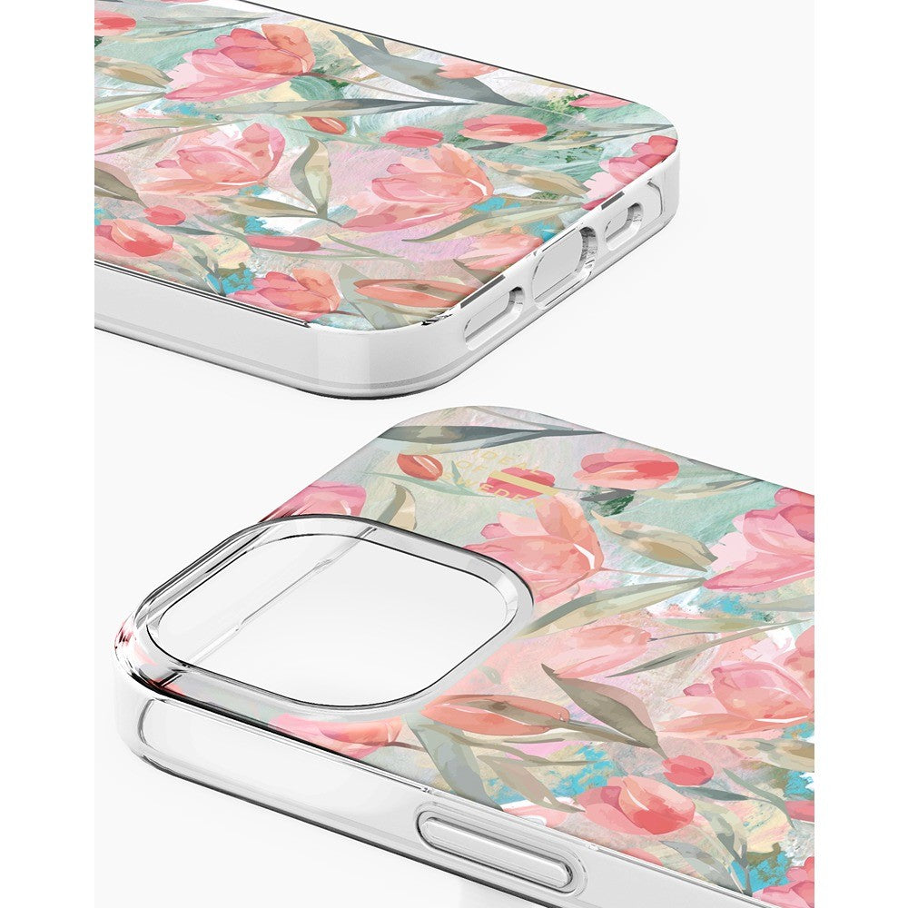 Ideal of Sweden iPhone 13/14/15/16e/17e Deksel Clear Case MagSafe Tulip Bloom