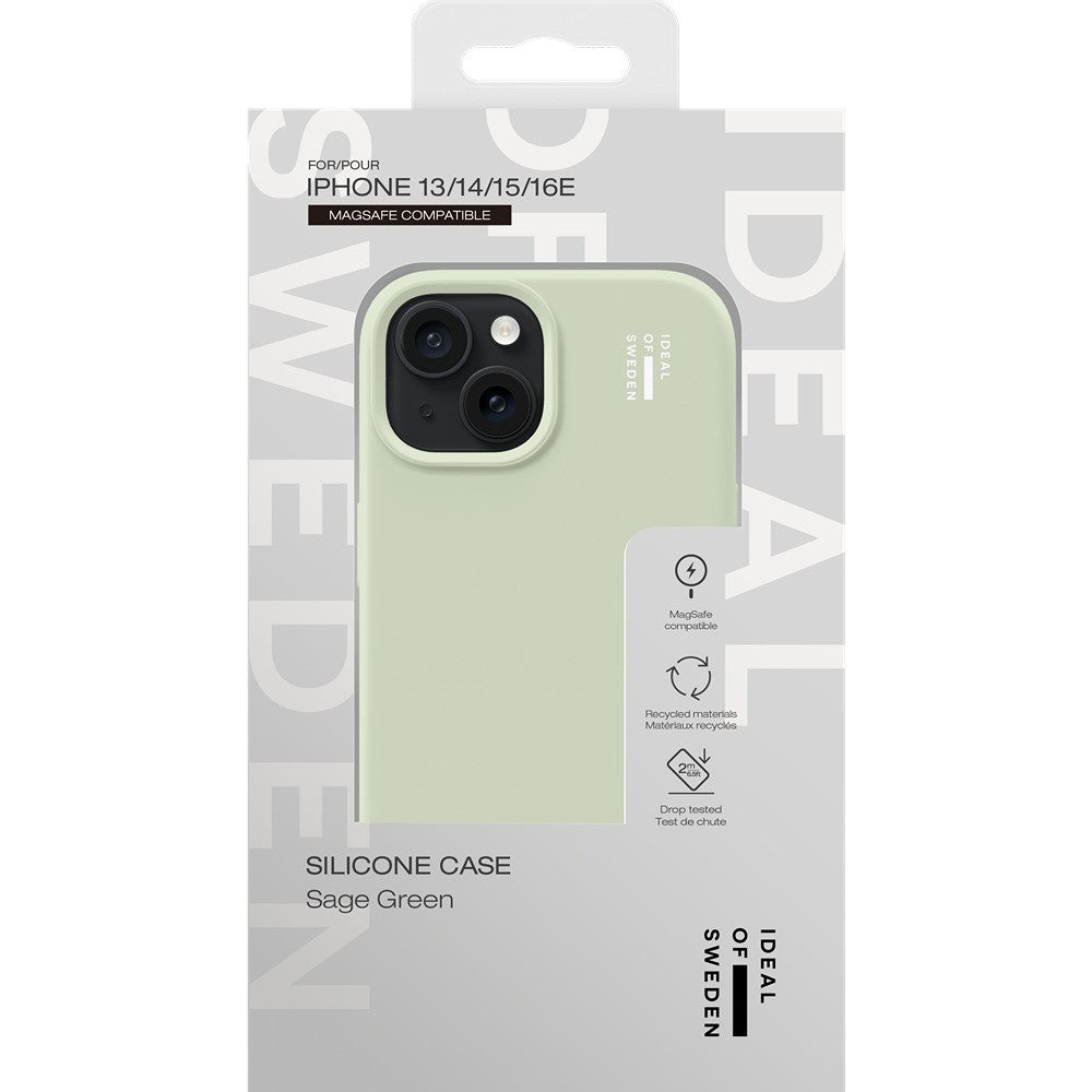 Ideal of Sweden iPhone 13/14/15/16e/17e Deksel Silicone Case MagSafe Sage Green