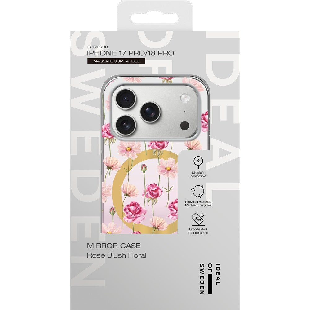 Ideal of Sweden iPhone 17 Pro/iPhone 18 Pro Deksel Mirror Case MagSafe Rose Blush Floral