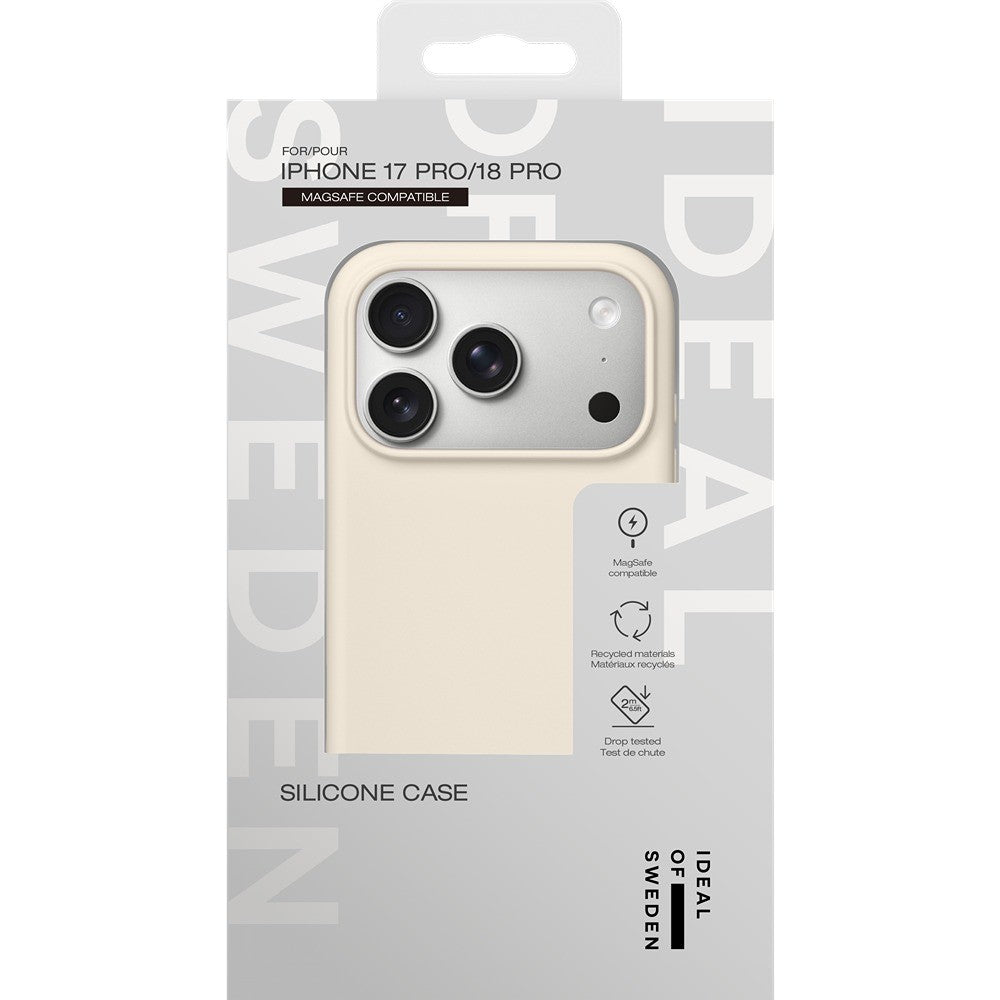 Ideal of Sweden iPhone 17 Pro/iPhone 18 Pro Deksel i silikon med MagSafe Cloud Dancer