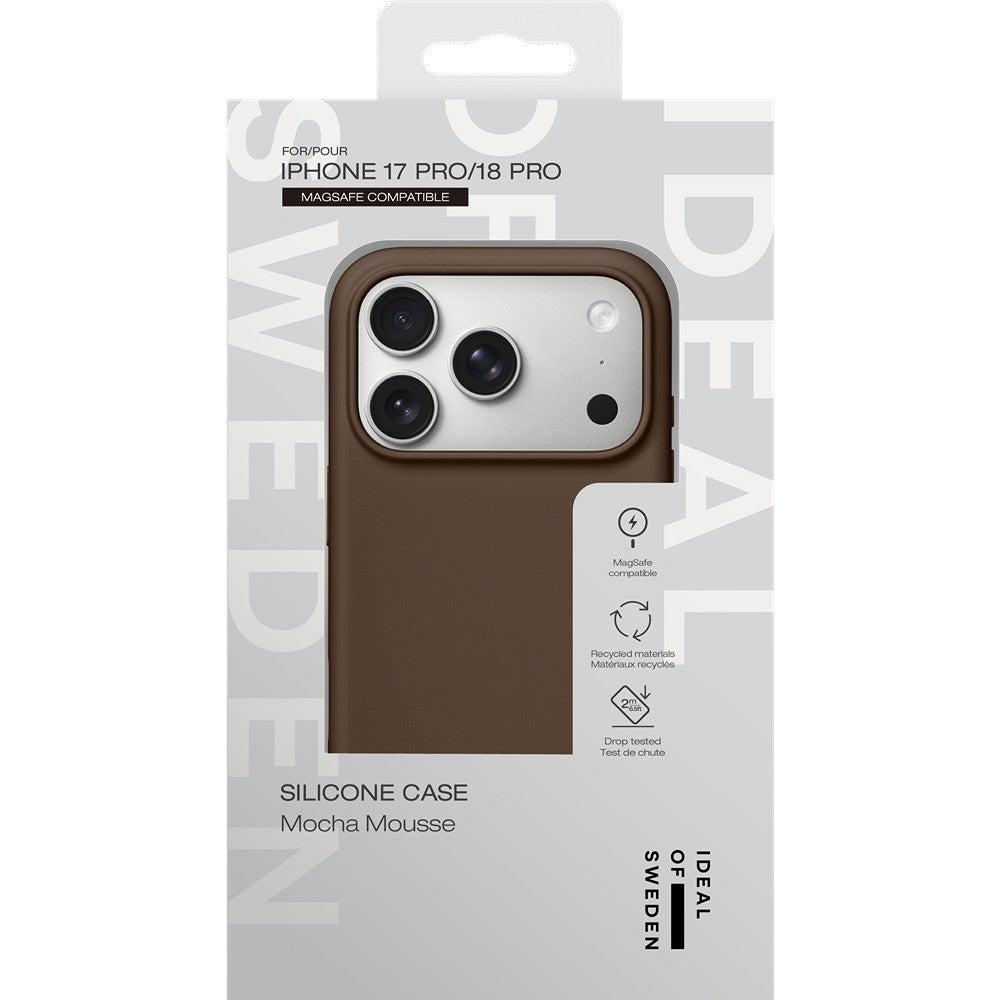 Ideal of Sweden iPhone 17 Pro/iPhone 18 Pro Deksel i silikon med MagSafe, Mocha Mousse