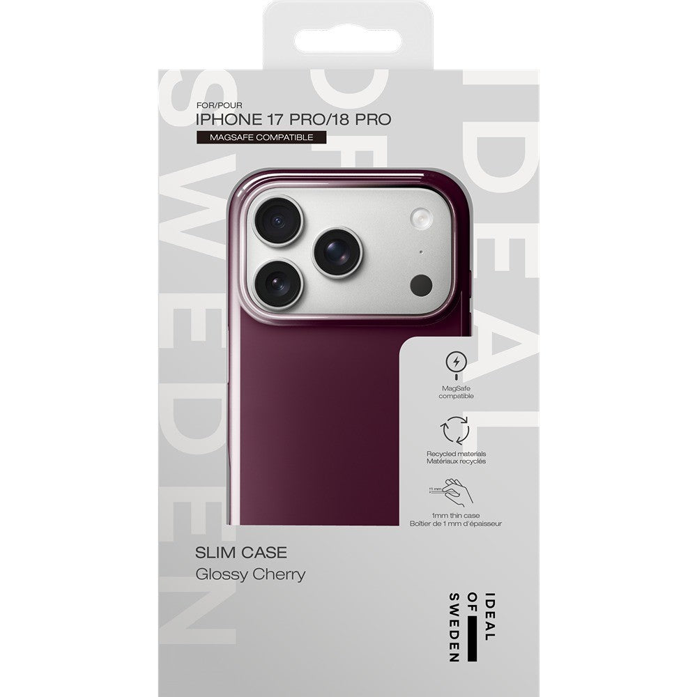 Ideal of Sweden iPhone 17 Pro/iPhone 18 Pro Deksel Slim med MagSafe Glossy Cherry