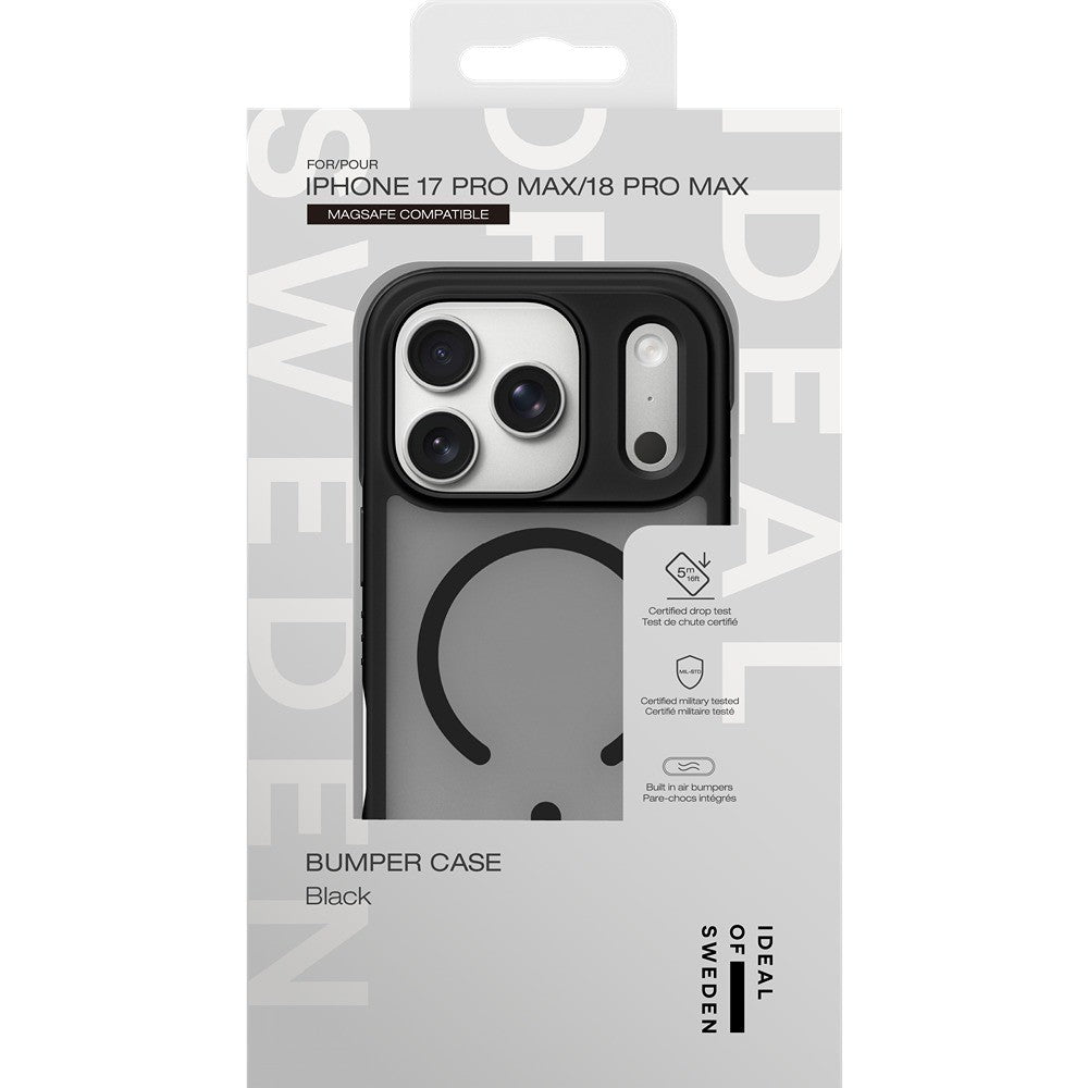 Ideal of Sweden iPhone 17 Pro Max/iPhone 18 Pro Max Deksel Bumper Case MagSafe Svart