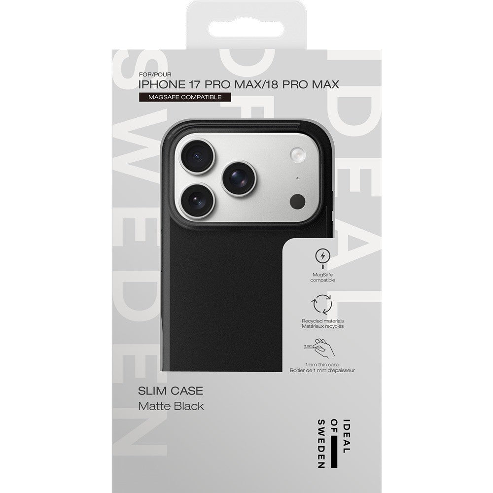 Ideal of Sweden iPhone 17 Pro Max/iPhone 18 Pro Max Deksel Slim med MagSafe Matte Black