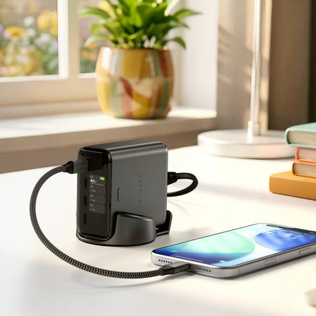 Satechi ChargeView 140W-skrivebordslader Space Black