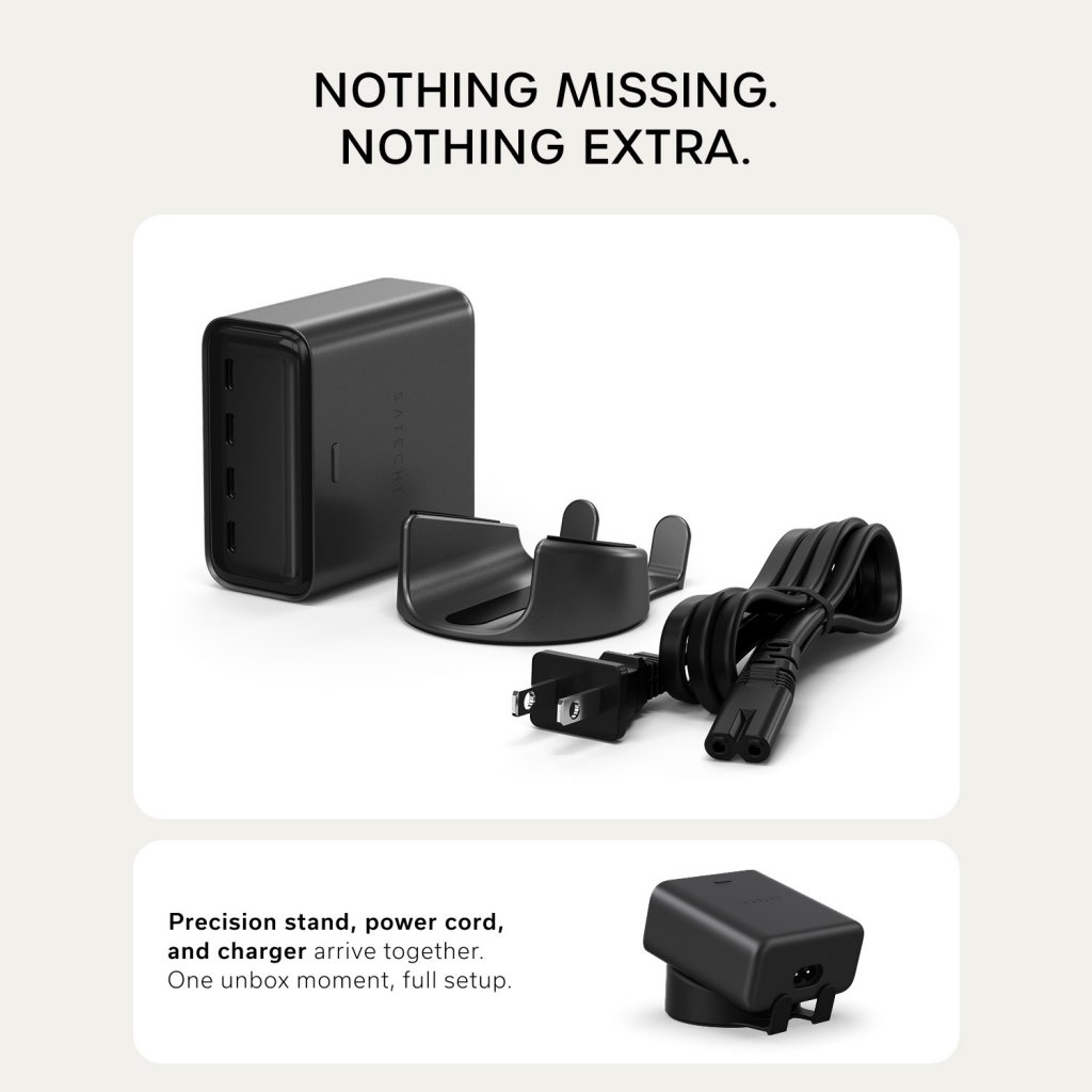 Satechi ChargeView 140W-skrivebordslader Space Black