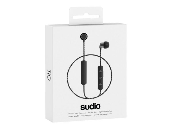 Sudio Tio Trådløsa Hodetelefoner In-Ear Vävd Kabler Svart