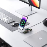 ALOGIC Matrix 3-i-1 Magnetisk Lade Dock med Apple Watch Lader Hvit