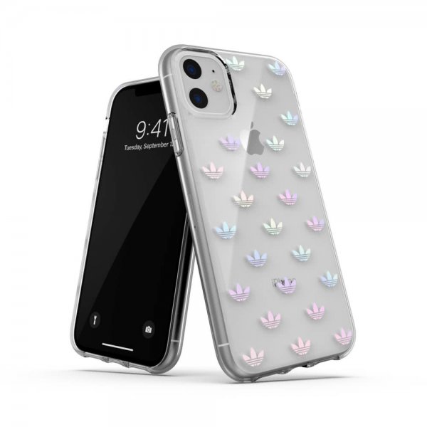 Adidas iPhone 11 Deksel Snap Case ENTRY FW19 Transparent Sølv