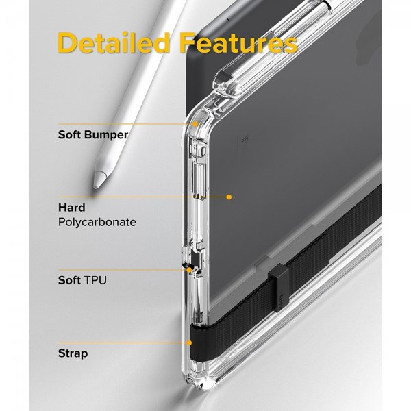 Ringke iPad 10.2 (gen 7/8/9) Deksel Fusion+ Strap Combo Gul