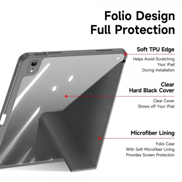 Dux Ducis iPad 10.9 (gen 10)/iPad 11 (A16) Etui Magi Series Grå