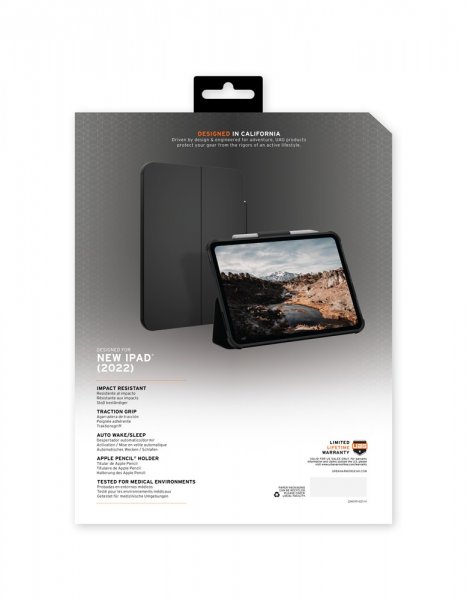 Urban Armor Gear (UAG) iPad 10.9 (gen 10)/iPad 11 (A16) Etui Plyo Folio Midnight Camo