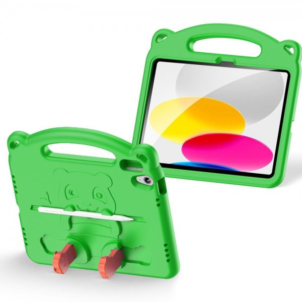 Dux Ducis iPad 10.9 (gen 10)/iPad 11 (A16) Deksel Panda Grønn