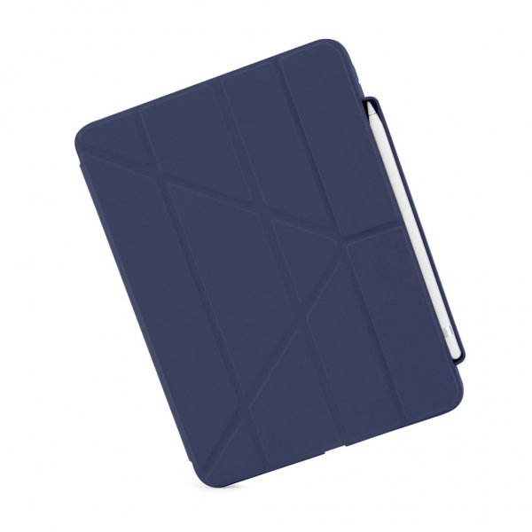 Pipetto iPad 10.9 (gen 10)/iPad 11 (A16) Etui Origami No3 Pencil Case Mørkeblå