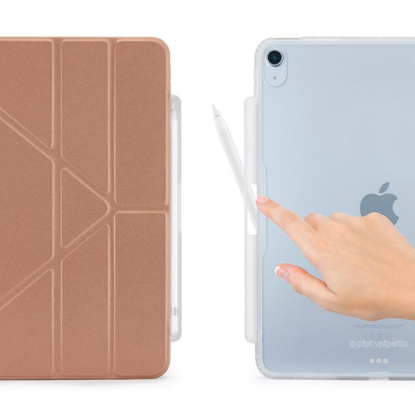 Pipetto iPad 10.9 (gen 10)/iPad 11 (A16) Etui Origami No3 Pencil Case Rosegull