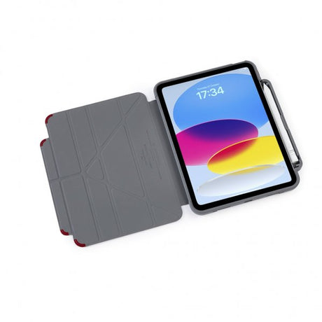 Pipetto iPad 10.9 (gen 10)/iPad 11 (A16) Etui Origami No2 Pencil Shield Mørkerød
