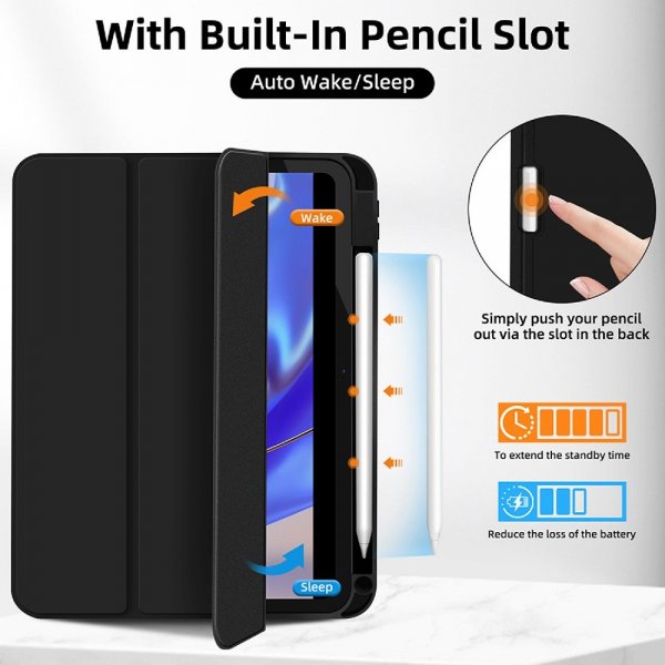 4smarts iPad Air 11 (M2/M3/M4)/iPad Pro 11 (gen 2/3/4) Etui Folio Case Basic Svart