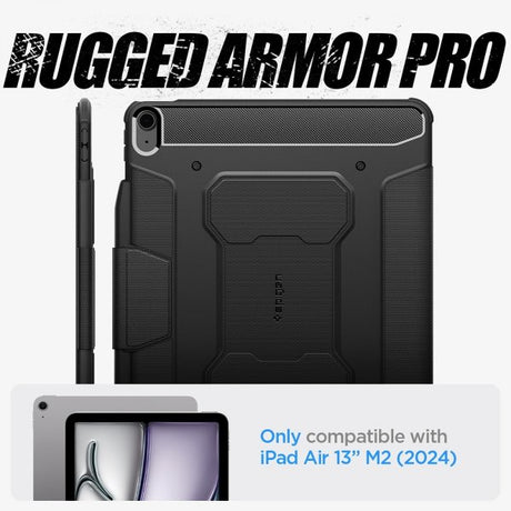 Spigen iPad Air 13 (M2/M3) Etui Rugged Armor Pro Svart