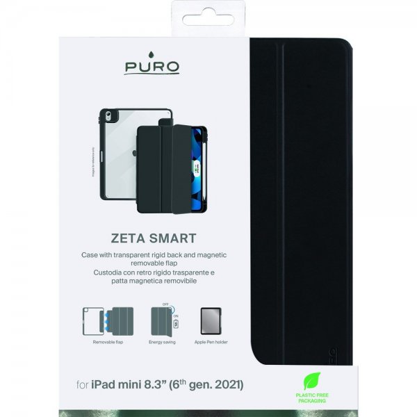 Puro iPad mini (gen 6)/iPad mini (A17 Pro) Etui Zeta Smart Svart