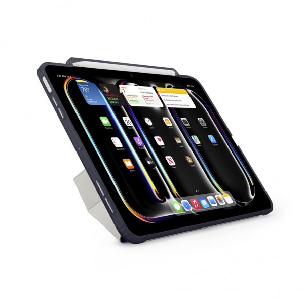 Pipetto iPad Pro 11 (M4/M5) Etui Origami No3 Pencil Case Mørkeblå