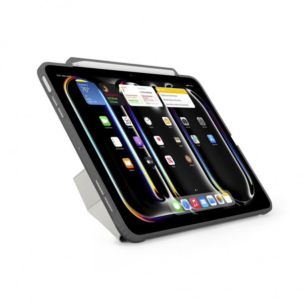 Pipetto iPad Pro 13 (M4/M5) Etui Origami No3 Pencil Case Grå