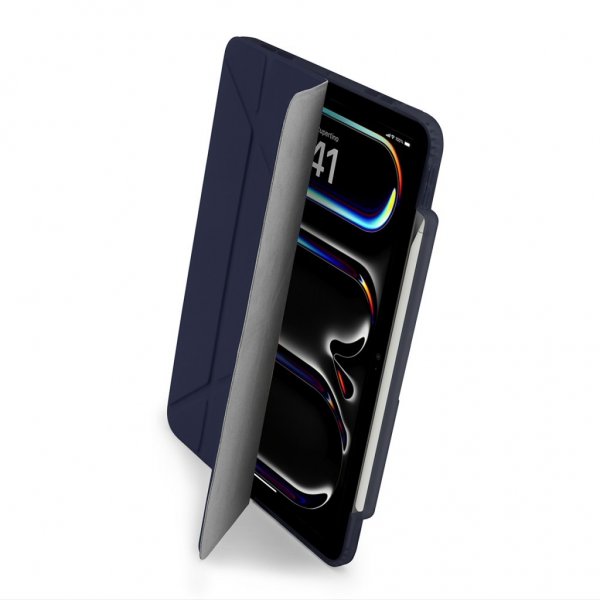 Pipetto iPad Pro 13 (M4/M5) Etui Origami No3 Pencil Case Mørkeblå