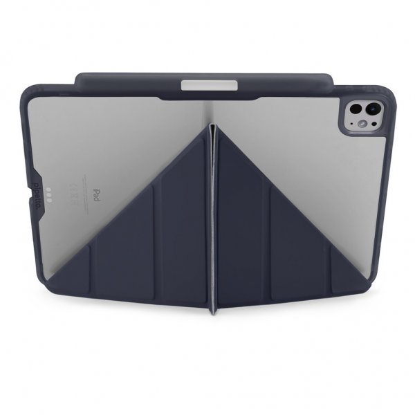 Pipetto iPad Pro 13 (M4/M5) Etui Origami No3 Pencil Case Mørkeblå