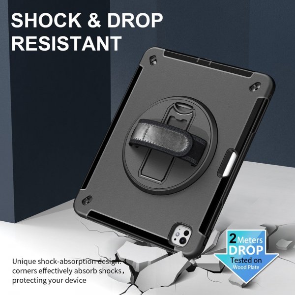4smarts iPad Pro 13 (M4/M5) Deksel Rugged Etui Grip Svart