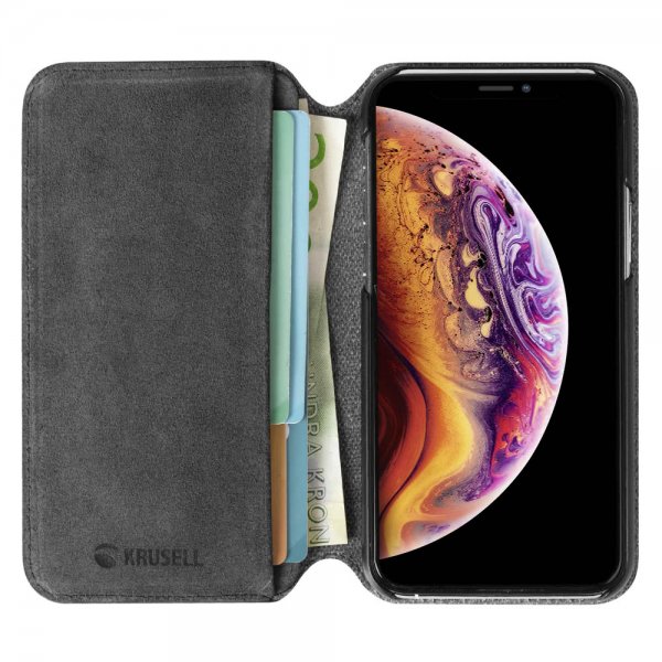 Krusell iPhone 11 Etui Broby PhoneWallet Stone