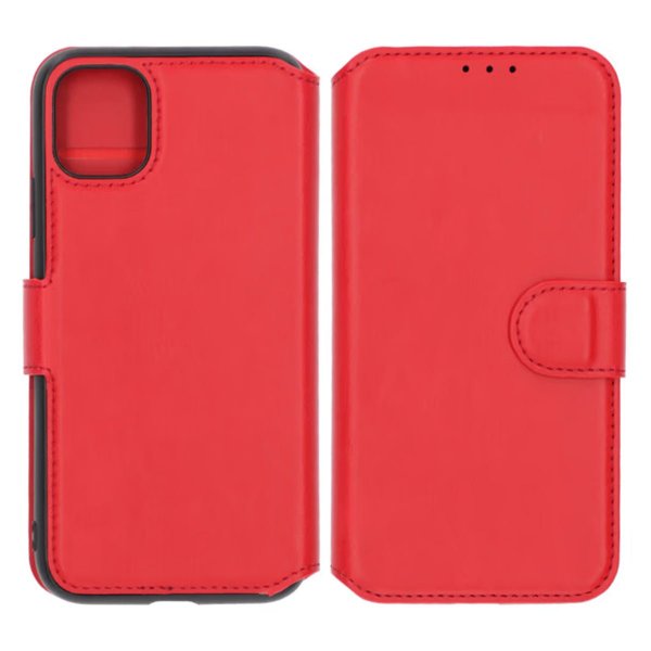 Rvelon iPhone 11 Etui Utbrettbar Kortlomme Rød