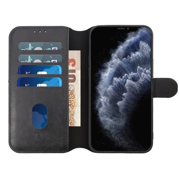Rvelon iPhone 11 Etui Detachable Wallet Case Svart