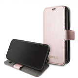 Guess iPhone 11 Pro Etui Skinntekstur Rosegull
