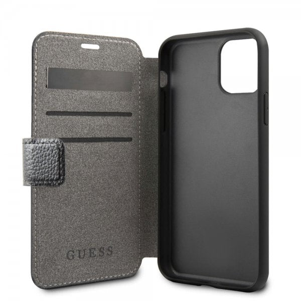 Guess iPhone 11 Pro Etui Skinntekstur Svart