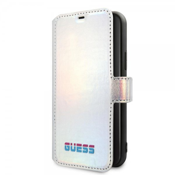Guess iPhone 11 Pro Max Etui Iridescent Cover Sølv
