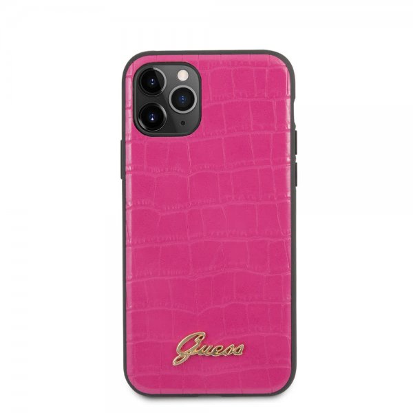 Guess iPhone 11 Pro Max Deksel Croco Rosa