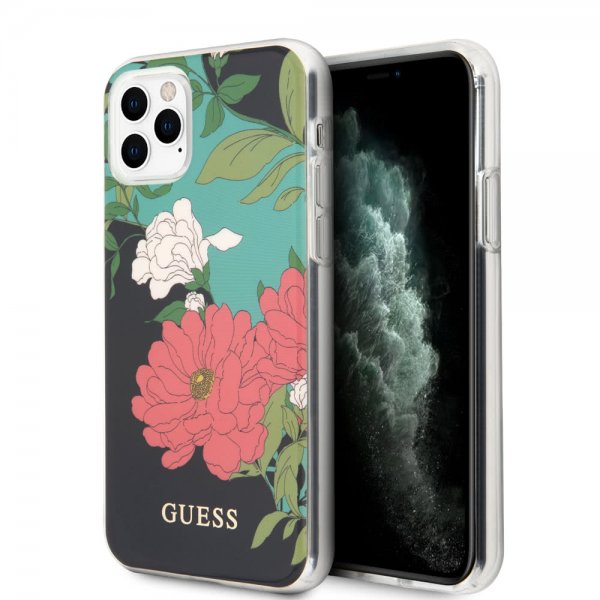 Guess iPhone 11 Pro Max Deksel Flower Edition N.1 Svart