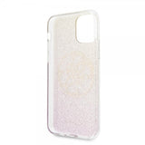 Guess iPhone 11 Pro Max Deksel Glitter Circle Rosegull