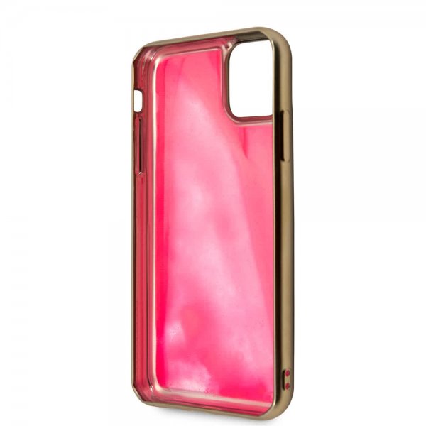 Guess iPhone 11 Pro Max Deksel Glow In The Dark Rosa GUll
